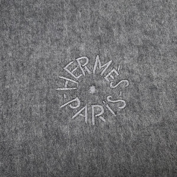 エルメス マフラー ダブルフェイス グリ・フランネル / コートジボワール HERMES ストール
