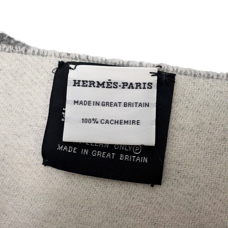 エルメス マフラー ダブルフェイス グリ・フランネル / コートジボワール HERMES ストール