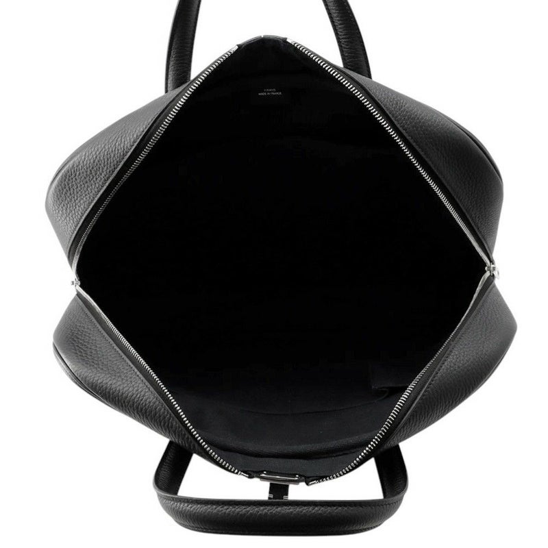 エルメス ブリーフケース ヴィクトリア2 12H ブラック/シルバー金具 トリヨンクレマンス W刻印 メンズ 黒