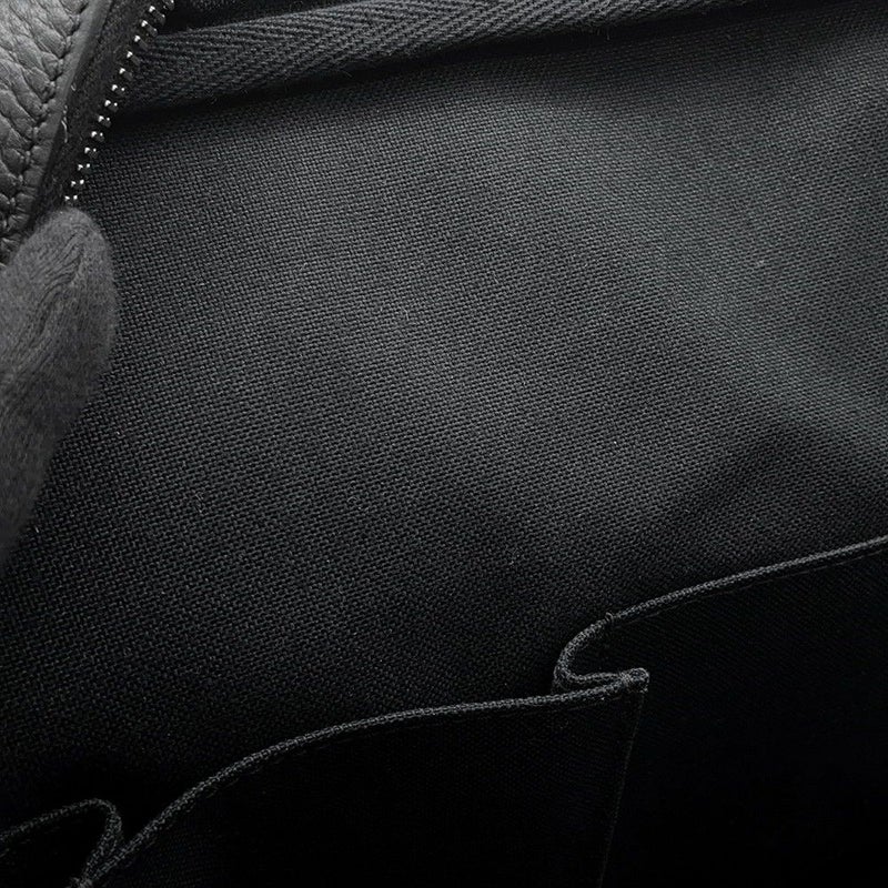 エルメス ブリーフケース ヴィクトリア2 12H ブラック/シルバー金具 トリヨンクレマンス W刻印 メンズ 黒