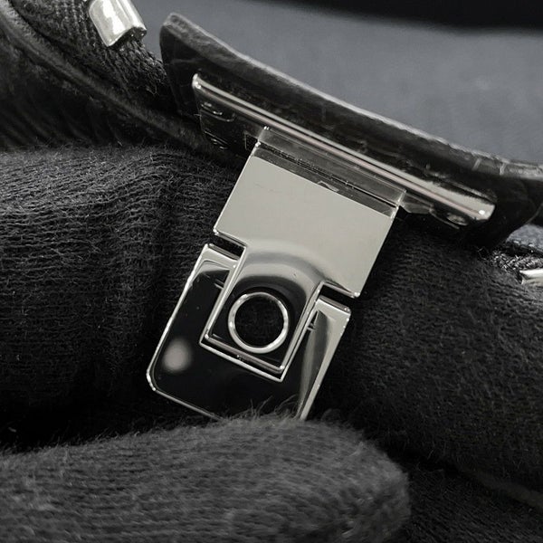 エルメス ブリーフケース ヴィクトリア2 12H ブラック/シルバー金具 トリヨンクレマンス W刻印 メンズ 黒