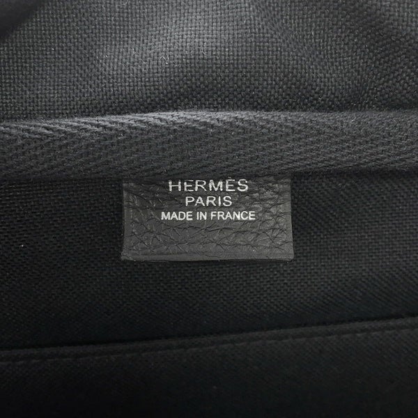 エルメス ブリーフケース ヴィクトリア2 12H ブラック/シルバー金具 トリヨンクレマンス W刻印 メンズ 黒