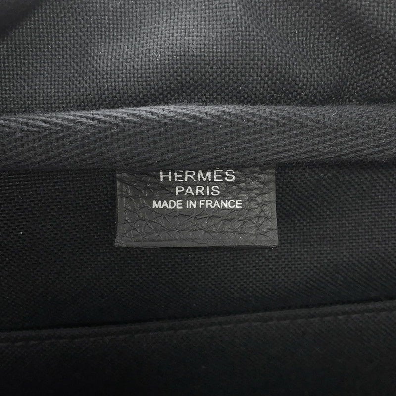 エルメス ブリーフケース ヴィクトリア2 12H ブラック/シルバー金具 トリヨンクレマンス W刻印 メンズ 黒