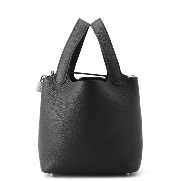 エルメス ハンドバッグ ピコタンロックPM ブラック/シルバー金具 トリヨンクレマンス K刻印 黒