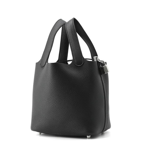エルメス ハンドバッグ ピコタンロックPM ブラック/シルバー金具 トリヨンクレマンス K刻印 黒