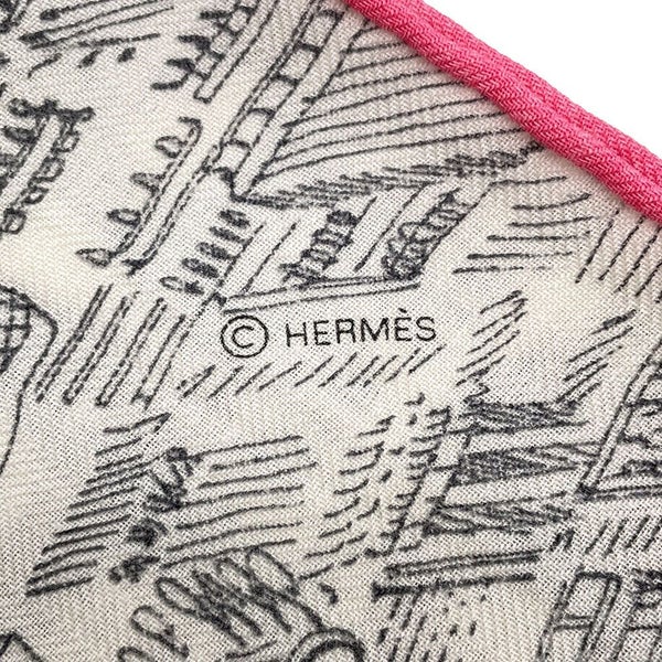 エルメス ストール カレ140 カレジェアン  ヌーベル・シテ・カヴァリエール La Nouvelle Cite Cavaliere シルク カシミヤ 2026春夏