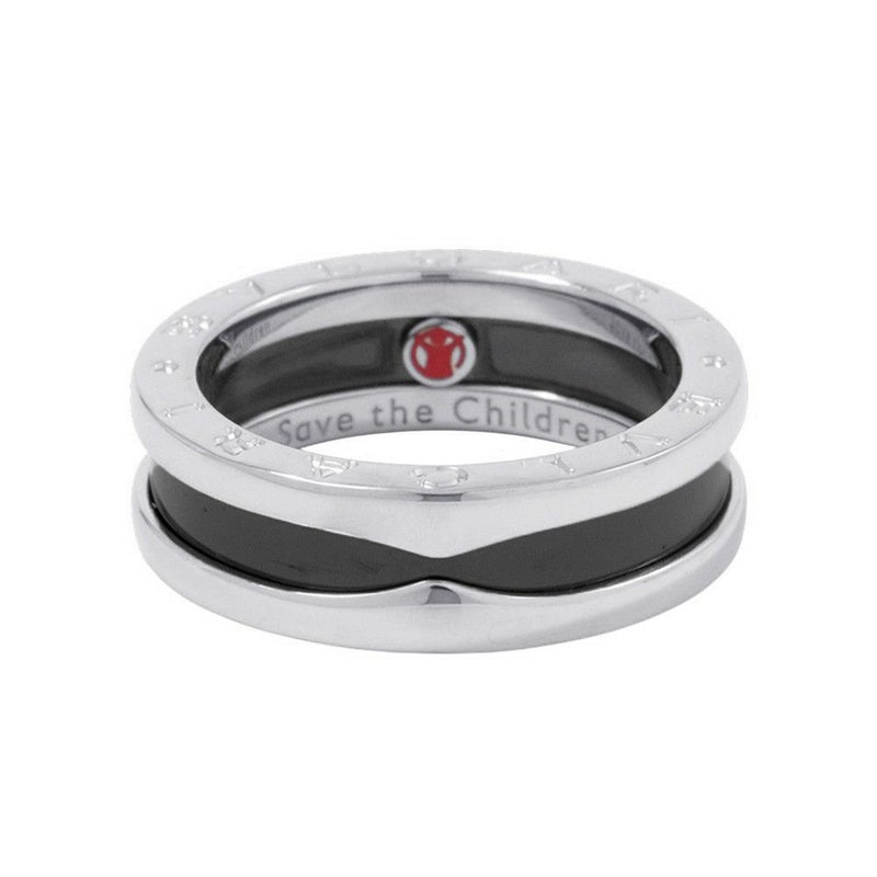 ブルガリ リング セーブ・ザ・チルドレン ビーゼロワン B-zero1 1バンド SV925/ブラックセラミック サイズ54 346099