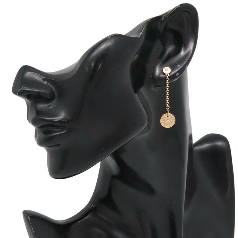 エルメス ピアス ガンバード クルー・ド・セル ピアス ダイヤモンド 計0.04ct K18PGピンクゴールド HERMES Ex-Libris Clou de Selle