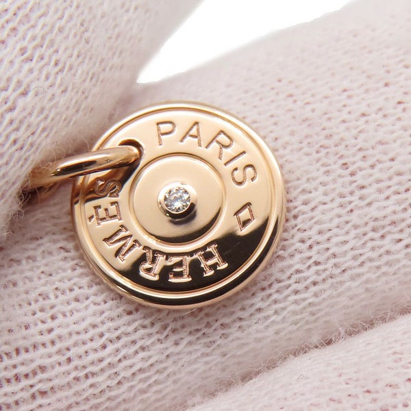 エルメス ピアス ガンバード クルー・ド・セル ピアス ダイヤモンド 計0.04ct K18PGピンクゴールド HERMES Ex-Libris Clou de Selle