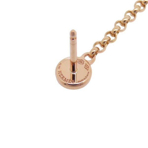 エルメス ピアス ガンバード クルー・ド・セル ピアス ダイヤモンド 計0.04ct K18PGピンクゴールド HERMES Ex-Libris Clou de Selle