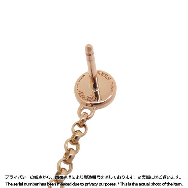 エルメス ピアス ガンバード クルー・ド・セル ピアス ダイヤモンド 計0.04ct K18PGピンクゴールド HERMES Ex-Libris Clou de Selle