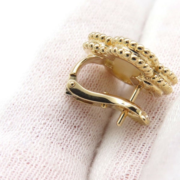 ヴァンクリーフ&アーペル ピアス ヴィンテージ アルハンブラ イヤリング マザーオブパール K18YGイエローゴールド VCARA44100