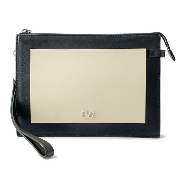 ヴァレンティノ・ガラヴァーニ クラッチバッグ Vスリング VALENTINO 黒