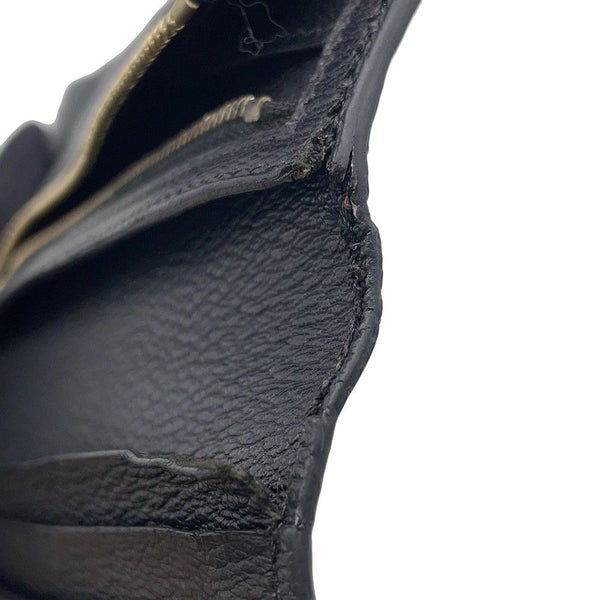 エルメス 長財布 ベアンクラシック ブラック/ゴールド金具 リザード □E刻印 HERMES 財布 黒