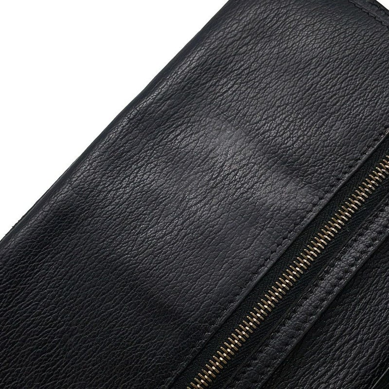 エルメス 長財布 ベアンクラシック ブラック/ゴールド金具 リザード □E刻印 HERMES 財布 黒