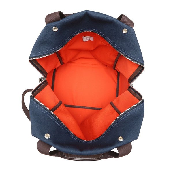 エルメス リュック サックドパンサージュ グルーム  ネイビー/フー/シルバー金具 トワルシェブロン/キャンバス バックパック