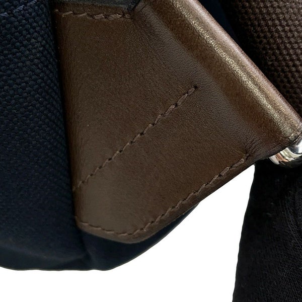 エルメス リュック サックドパンサージュ グルーム  ネイビー/フー/シルバー金具 トワルシェブロン/キャンバス バックパック