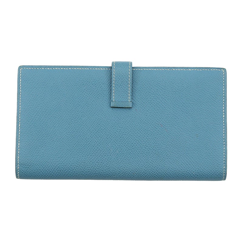 エルメス 長財布 ベアンスフレ ブルージーン/シルバー金具 エプソン □N刻印 HERMES 財布