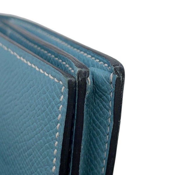 エルメス 長財布 ベアンスフレ ブルージーン/シルバー金具 エプソン □N刻印 HERMES 財布