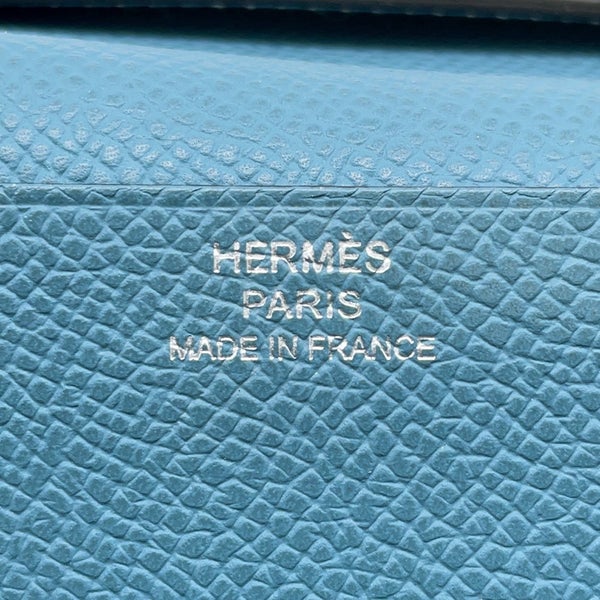エルメス 長財布 ベアンスフレ ブルージーン/シルバー金具 エプソン □N刻印 HERMES 財布