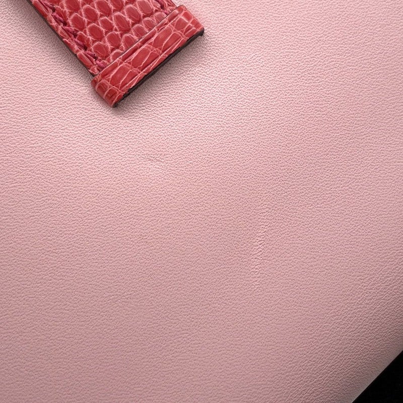 エルメス 長財布 ベアンスフレ ローズサクラ/ブーゲンビリア/シルバー金具 タデラクト/リザード X刻印