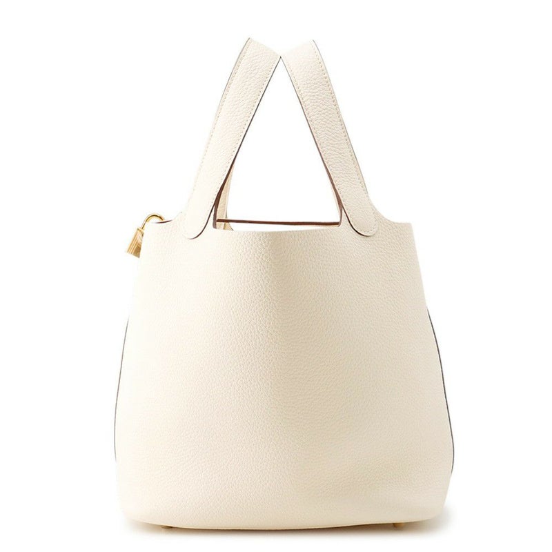 エルメス ハンドバッグ ピコタンロックMM ナタ/ゴールド金具 トリヨンクレマンス B刻印