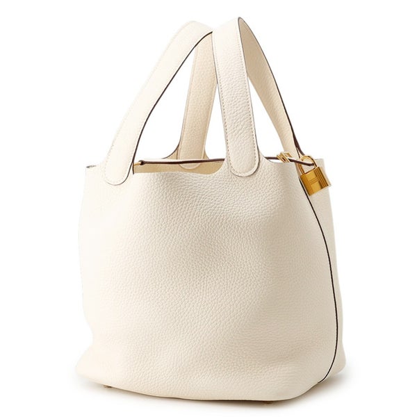 エルメス ハンドバッグ ピコタンロックMM ナタ/ゴールド金具 トリヨンクレマンス B刻印