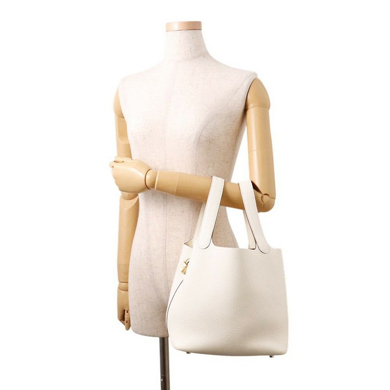 エルメス ハンドバッグ ピコタンロックMM ナタ/ゴールド金具 トリヨンクレマンス B刻印