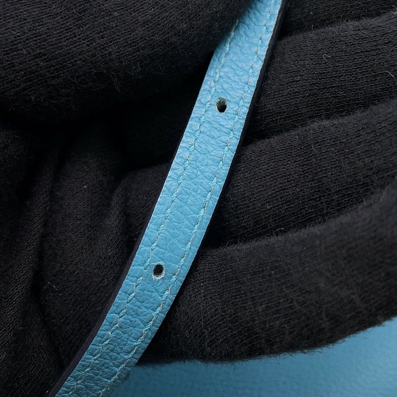 エルメス ショルダーバッグ クリックH 21 ブルージーン/シルバー金具 エバーグレイン D刻印