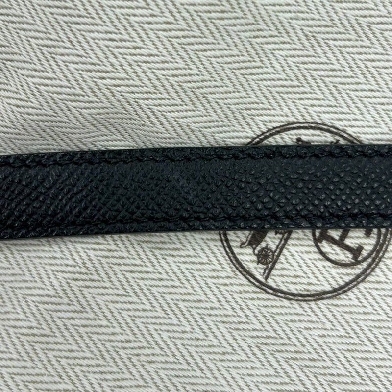 エルメス ハンドバッグ ケリー25 外縫い ブラック/シルバー金具 エプソン W刻印 ２wayショルダー 黒