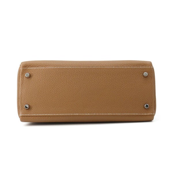 エルメス ハンドバッグ ケリー28 内縫い ゴールド/シルバー金具 トゴ Z刻印 ２wayショルダー