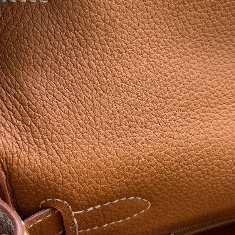 エルメス ハンドバッグ ケリー28 内縫い ゴールド/シルバー金具 トゴ Z刻印 ２wayショルダー