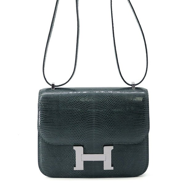 エルメス ミニ コンスタンス3 ヴェールシプレ/シルバー金具 リザードシャイン U刻印