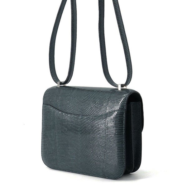 エルメス ミニ コンスタンス3 ヴェールシプレ/シルバー金具 リザードシャイン U刻印