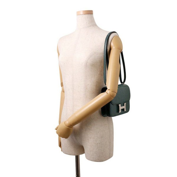 エルメス ミニ コンスタンス3 ヴェールシプレ/シルバー金具 リザードシャイン U刻印