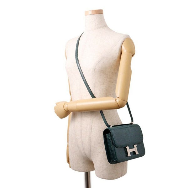 エルメス ミニ コンスタンス3 ヴェールシプレ/シルバー金具 リザードシャイン U刻印