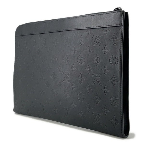 ルイヴィトン クラッチバッグモノグラム・シャドウ ポシェット・ジュール M82080 LOUIS VUITTON ブラック 黒