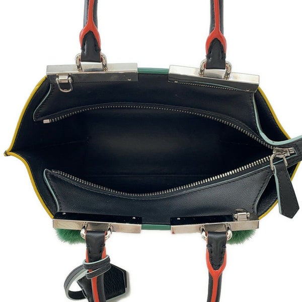 フェンディ ハンドバッグ プチ トロワジュール レザー 8BH333 FENDI 2wayショルダーバッグ 黒