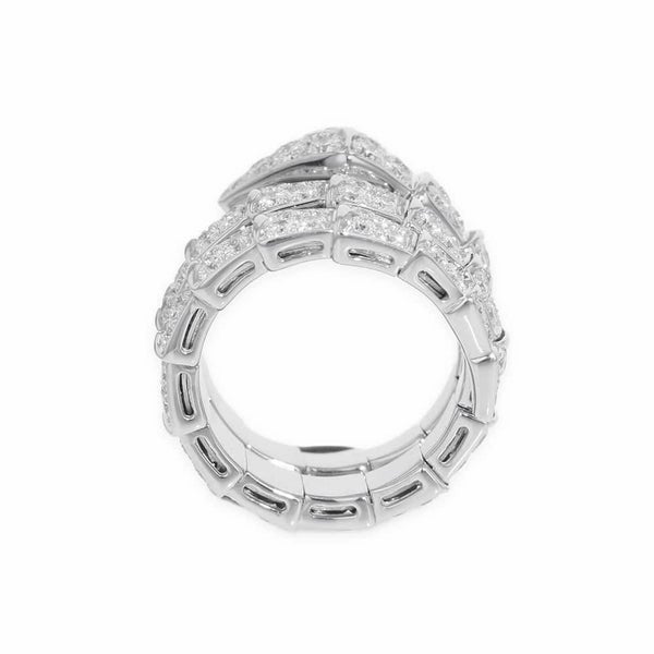 ブルガリ リング セルペンティ ヴァイパー リング ダイヤモンド 2.77ct K18WGホワイトゴールド サイズM 345226 BVLGARI 指輪