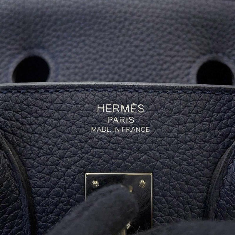 エルメス バーキン25 ブルーニュイ/シルバー金具 トゴ Z刻印 HERMES Birkin ハンドバッグ