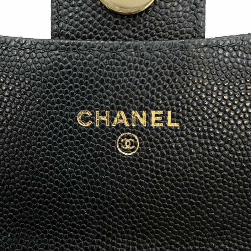 シャネル チェーンショルダーバッグ ココマーク マトラッセ キャビアスキン AP2727 CHANEL ポシェット 黒