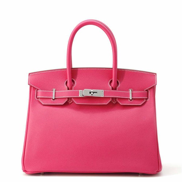 エルメス バーキン30 ローズティリアン/シルバー金具 エプソン □Q刻印 HERMES Birkin ハンドバッグ