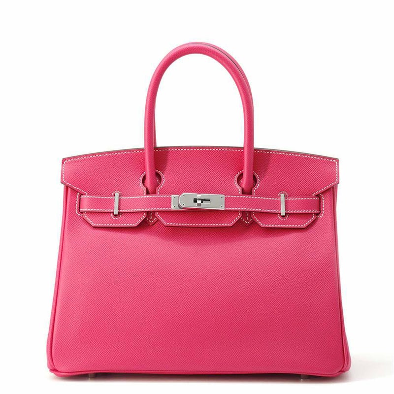 エルメス バーキン30 ローズティリアン/シルバー金具 エプソン □Q刻印 HERMES Birkin ハンドバッグ