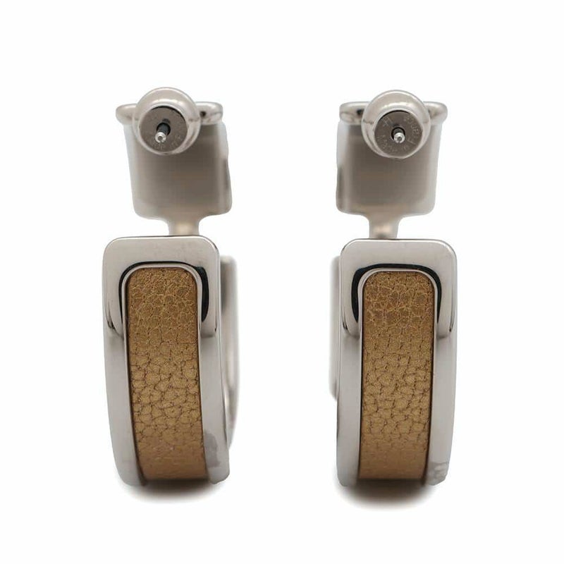 エルメス ピアス オランプ ドレ/シルバー金具 シェーブルシャムキライト HERMES アクセサリー