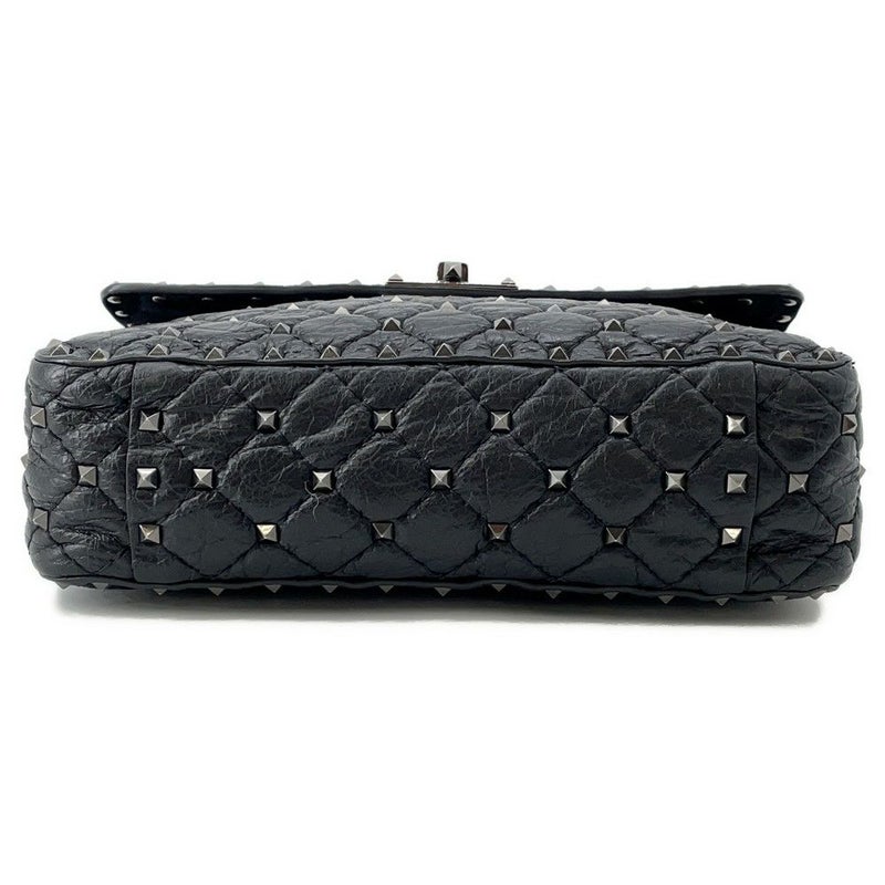 ヴァレンティノ・ガラヴァーニ ハンドバッグ ロックスタッズ スパイク VALENTINO 2wayチェーンショルダーバッグ 黒