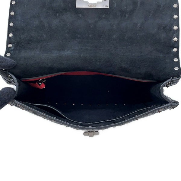 ヴァレンティノ・ガラヴァーニ ハンドバッグ ロックスタッズ スパイク VALENTINO 2wayチェーンショルダーバッグ 黒