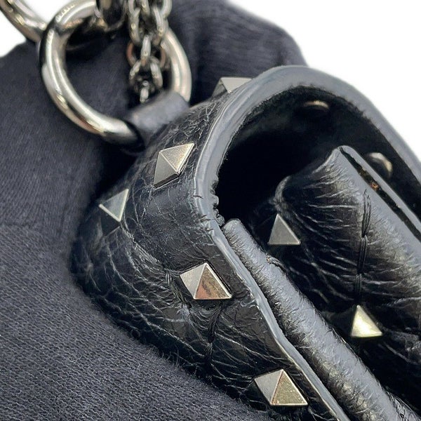 ヴァレンティノ・ガラヴァーニ ハンドバッグ ロックスタッズ スパイク VALENTINO 2wayチェーンショルダーバッグ 黒