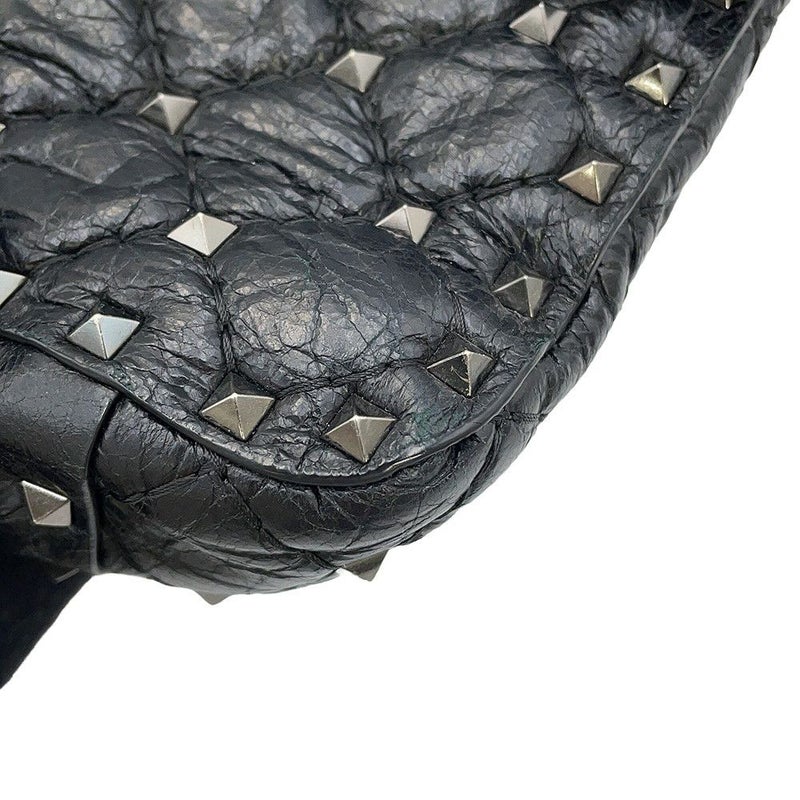 ヴァレンティノ・ガラヴァーニ ハンドバッグ ロックスタッズ スパイク VALENTINO 2wayチェーンショルダーバッグ 黒