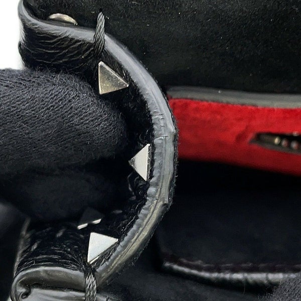 ヴァレンティノ・ガラヴァーニ ハンドバッグ ロックスタッズ スパイク VALENTINO 2wayチェーンショルダーバッグ 黒