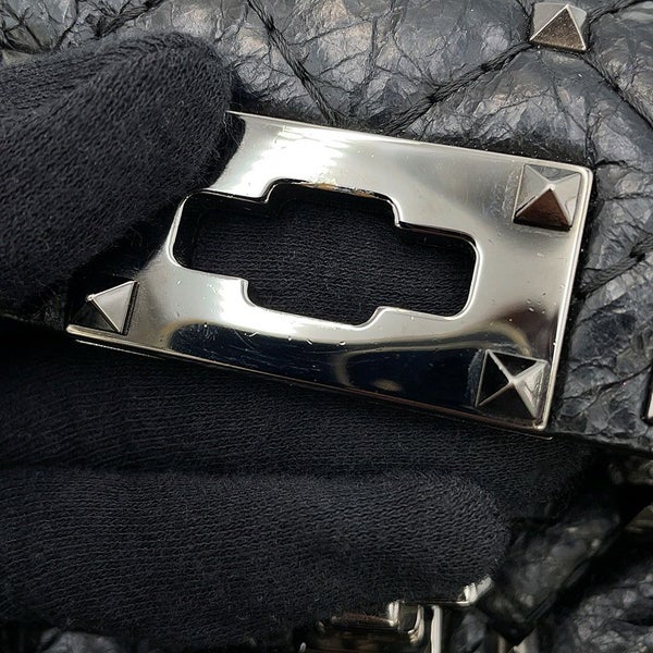 ヴァレンティノ・ガラヴァーニ ハンドバッグ ロックスタッズ スパイク VALENTINO 2wayチェーンショルダーバッグ 黒